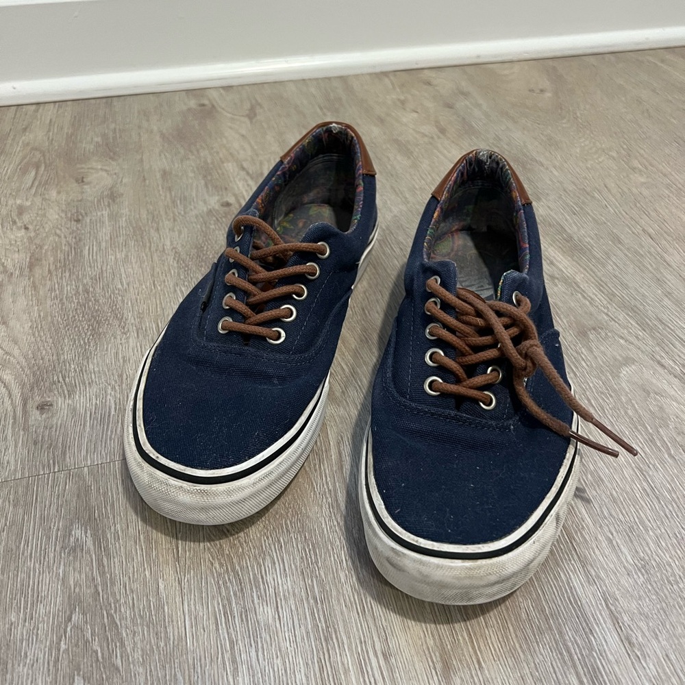 Navy & brown men’s Vans (size 10)